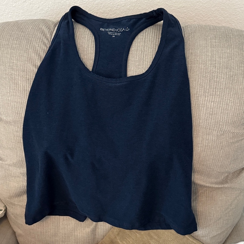 Beyond Yoga Deep Blue Racerback Tank